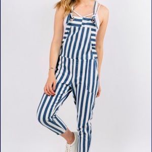 Stripe Overalls
